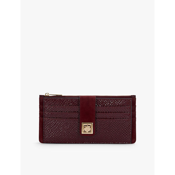 Dune Karlos turn-lock faux-leather wallet