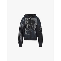  Marc Jacobs x Futura Graphic-print zip-up cotton-jersey hoody