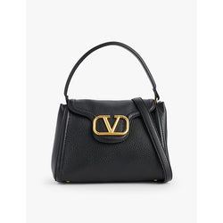 Valentino Garavani Brand-plaque leather top-handle bag | LYBSTORE