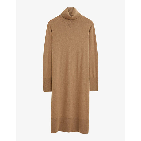 Joseph High-neck relaxed-fit cashmere midi dress