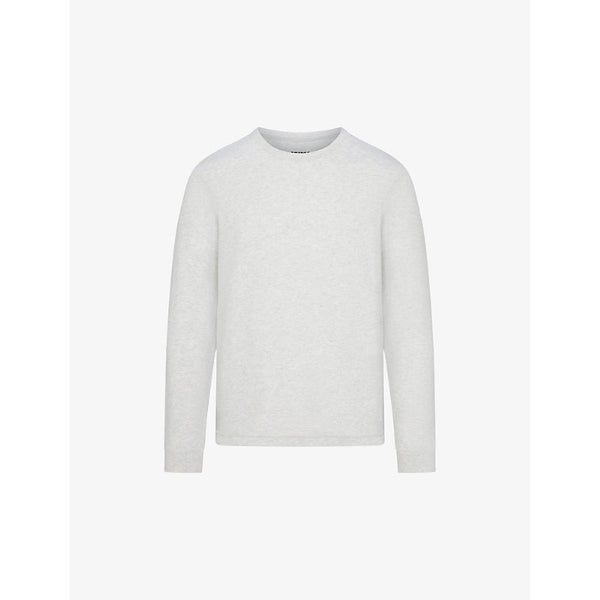 Skims Long-sleeve crewneck cotton-jersey T-shirt