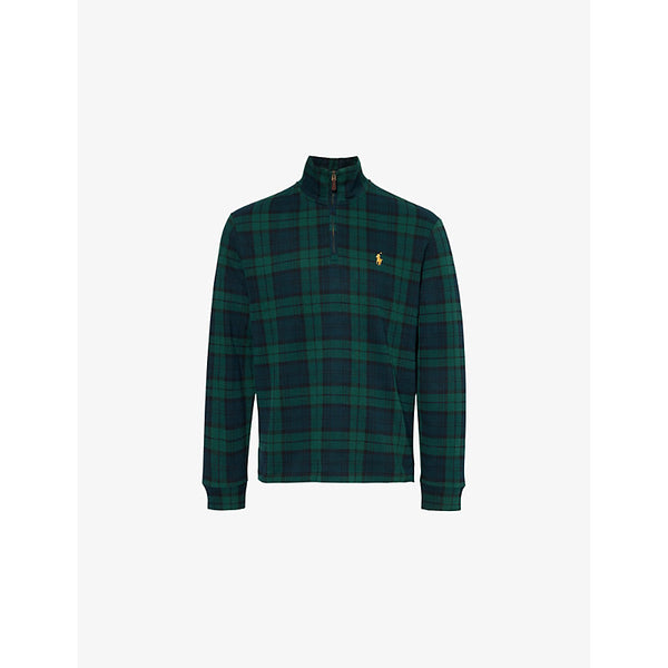 Polo Ralph Lauren Check-pattern half-zip cotton jumper