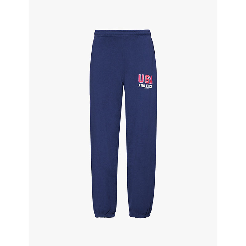  Sporty & Rich Team USA logo-embroidered cotton-jersey jogging bottoms