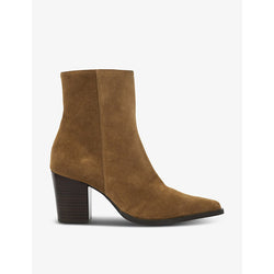 Dune Paxten pointed-toe suede heeled ankle boots | Dune