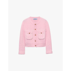 Prada Button-embellished boxy-fit cashmere cardigan | Prada