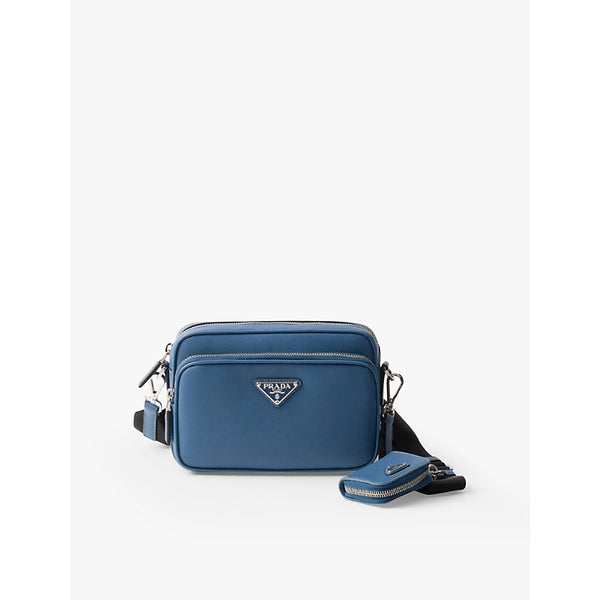 Prada Brand-plaque saffiano leather shoulder bag | Prada