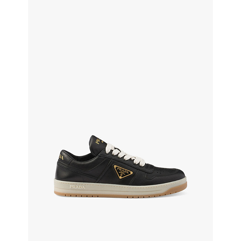 Prada Downtown logo-embellished leather low-top trainers