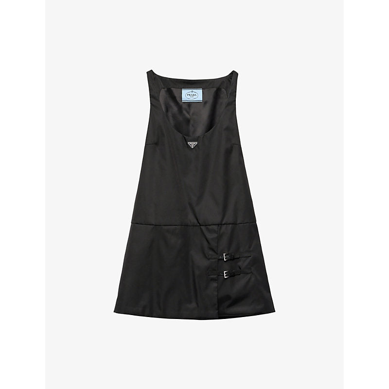 Prada Sleeveless scoop-neckline Re-Nylon mini dress | PRADA