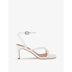 Carvela Paparazzi Low bead-embellished faux-leather heeled sandals