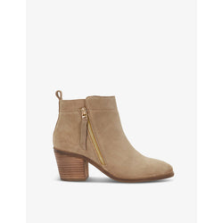 Dune Paicing pointed-toe suede heeled ankle boots