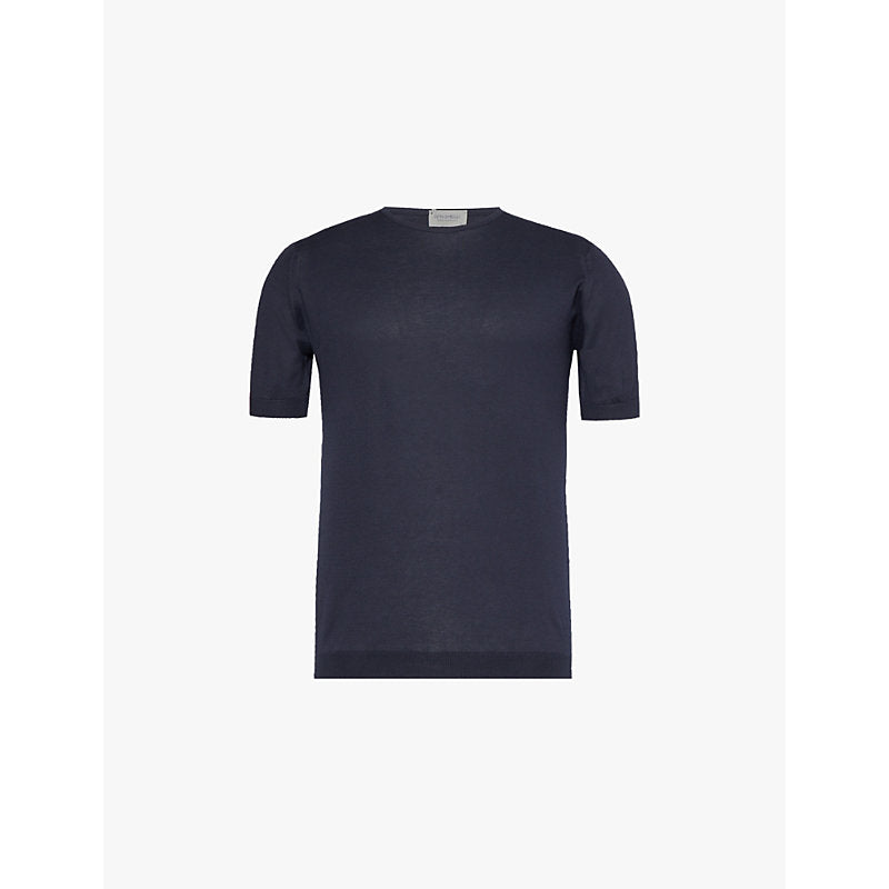  John Smedley Belden short-sleeve cotton knitted T-shirt