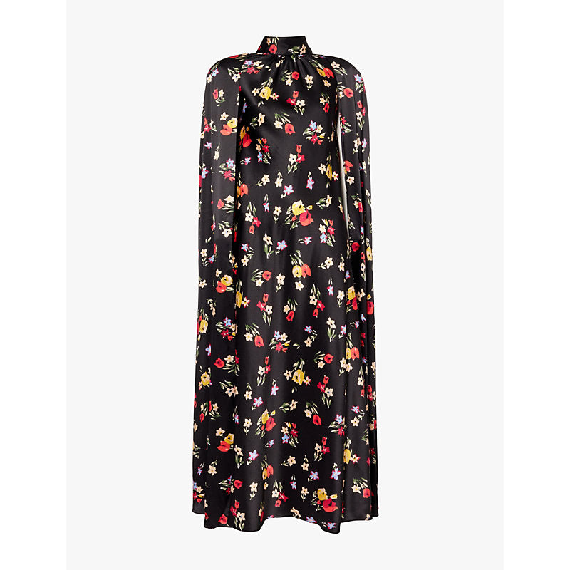 Rodarte Tulip cape silk maxi dress | RODARTE