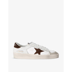 Golden Goose Men's Stardan logo-print faux-fur and leather low-top trainers