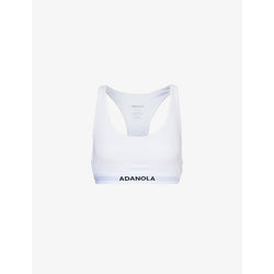 Womens Adanola Branded-waistband ribbed racer stretch-woven bra