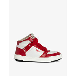 Zadig&Voltaire Wings panelled leather high-top trainers