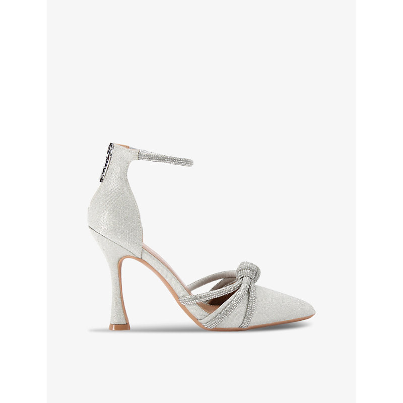 Kg Kurt Geiger Ava crystal-embellished heeled woven courts