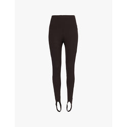  Leset Rio high-rise stirrup-cuff ponte stretch-jersey leggings