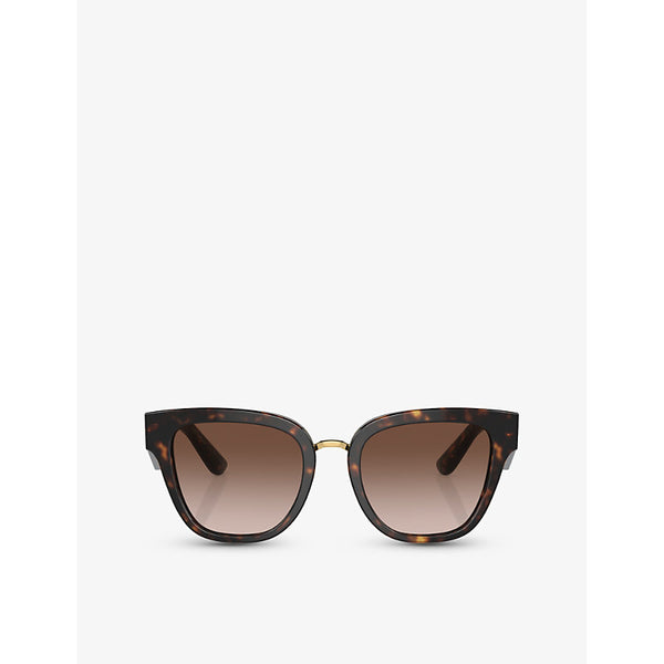 Dolce & Gabbana DG4437 Square-Frame Tortoiseshell Acetate Sunglasses