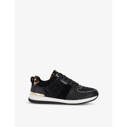 Dune Ego Runner contrast-panel leather low-top trainers