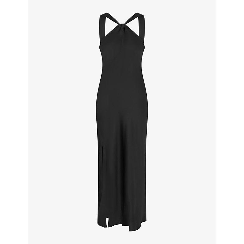 Omnes Alessia halterneck recycled-polyester maxi dress | OMNES