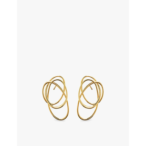 Monica Vinader Nura Wrap 18ct yellow gold-plated vermeil sterling-silver earrings