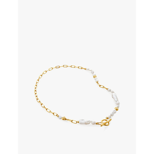 Monica Vinader x Amy Powney 18ct yellow gold-plated vermeil sterling-silver and pearl necklace