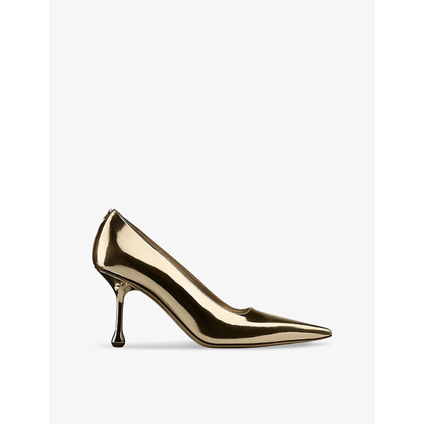 Jimmy Choo Ixia 80 metallic-leather heeled courts