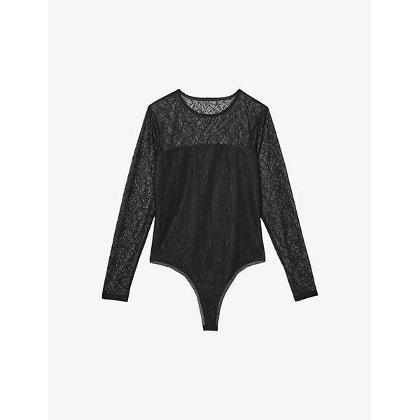 Reiss Bernice double-layer lace bodysuit