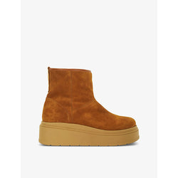 Dune Podsey shearling-lined platform suede ankle boots