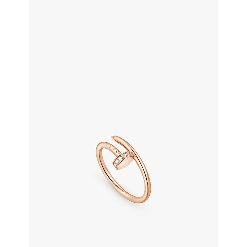 Cartier Juste un Clou 18ct rose-gold and 0.08ct diamond ring