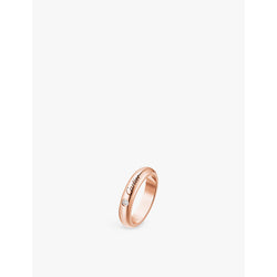 C de Cartier 18ct rose-gold and 0.03ct brilliant-cut diamond ring