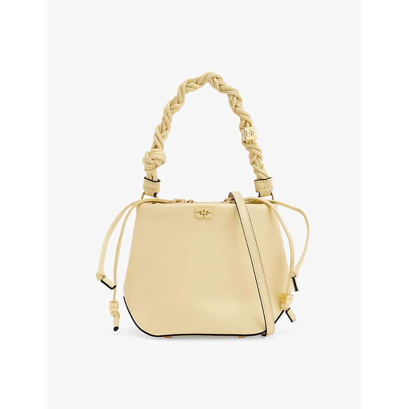  Ganni Bou recycled-leather blend top-handle bag