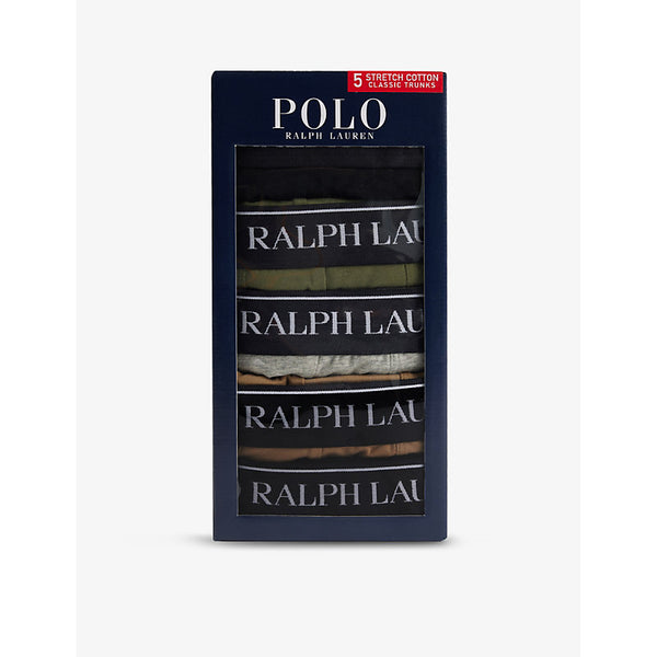 Polo Ralph Lauren Pack of three classic branded cotton-blend stretch-jersey trunks