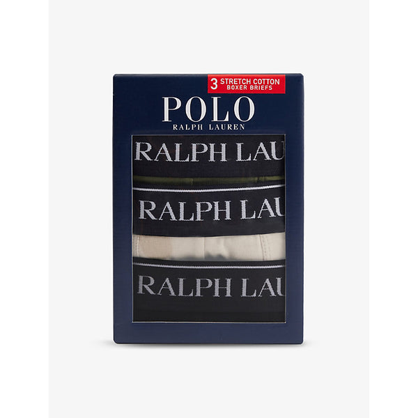 Polo Ralph Lauren Pack of three branded cotton-blend stretch-jersey briefs