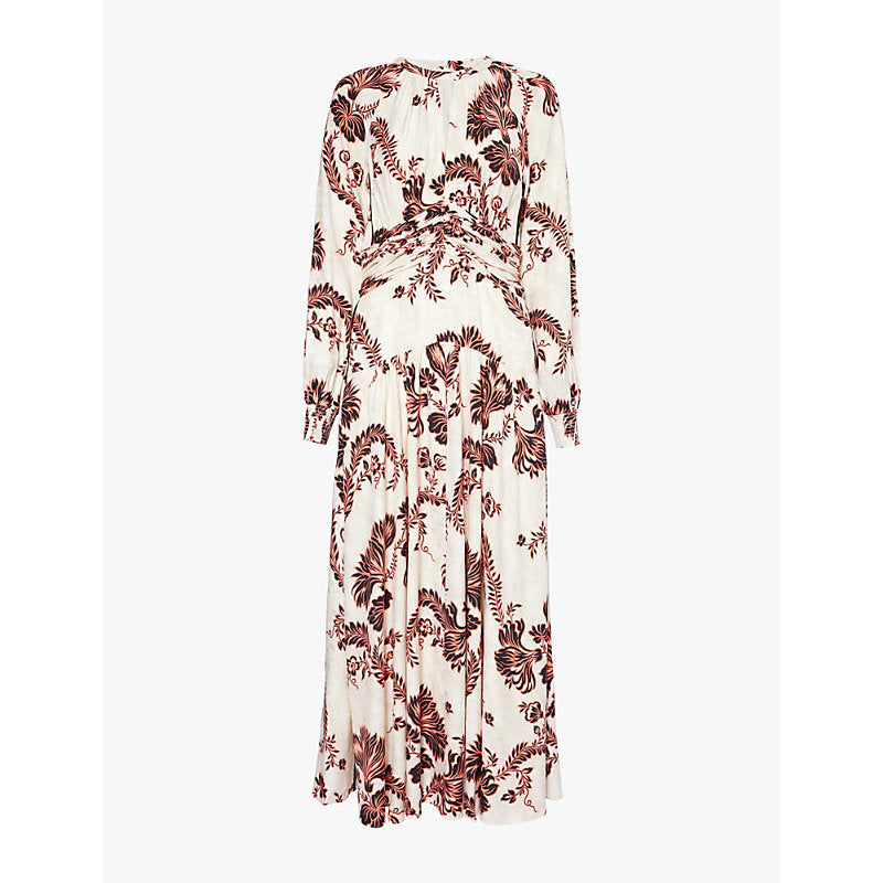 Me And Em Midnight floral-pattern woven maxi dress | ME AND EM