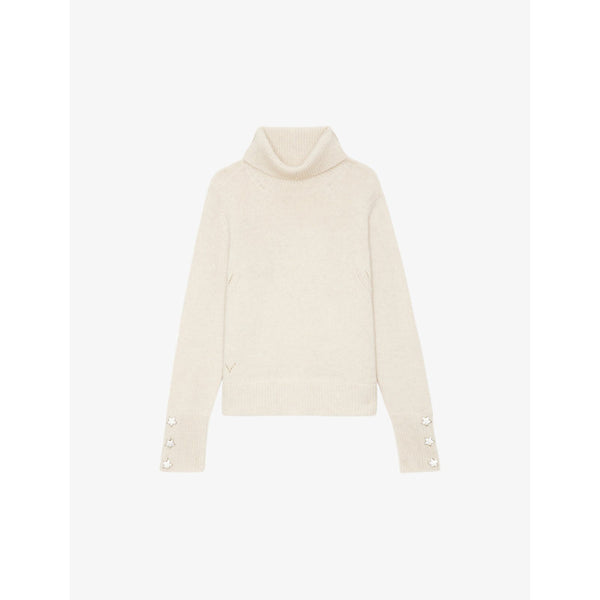 Zadig&Voltaire Boxy jewel-embellished cashmere jumper