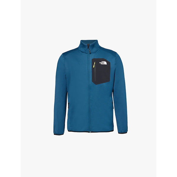 The North Face Crest branded zip-front stretch-weave sweatshirt