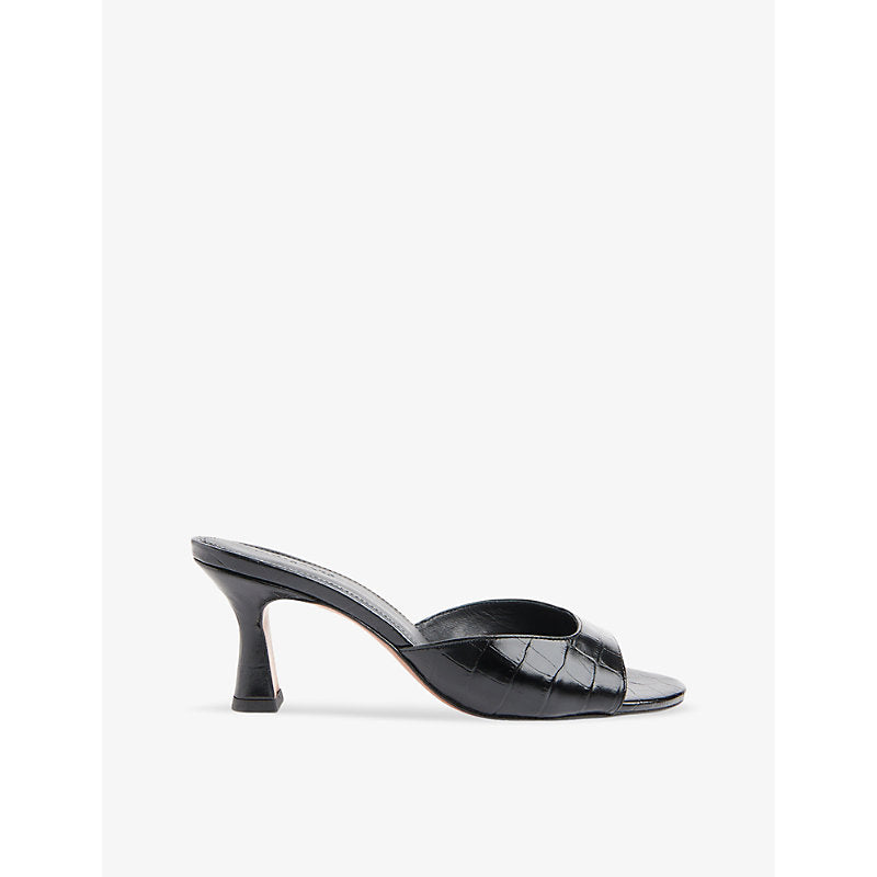 Whistles Pia slip-on heeled leather mules