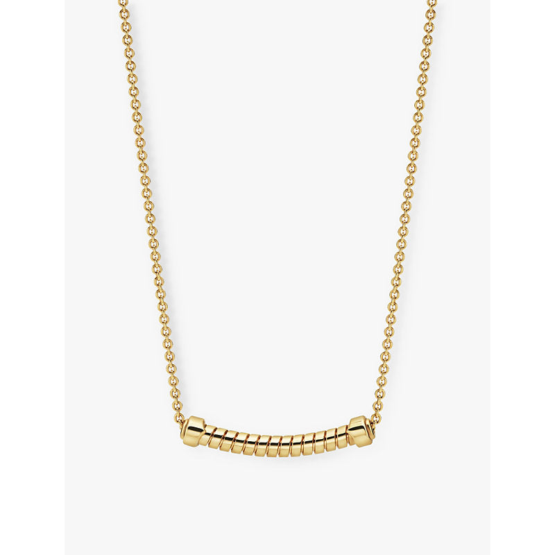 Bvlgari Tubogas 18ct yellow-gold pendant necklace