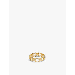 Astley Clarke Floe Link interlock-design 18ct gold vermeil ring