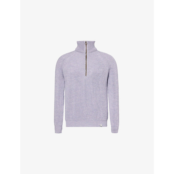 Peregrine Funnel-neck knitted regular-fit wool sweatshirt