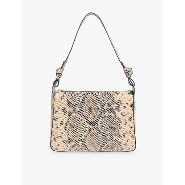 Whistles Erica snakeskin-effect leather shoulder bag