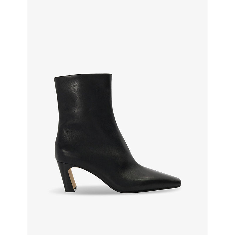 Dune Obriele chisel-toe heeled leather ankle boots | Dune