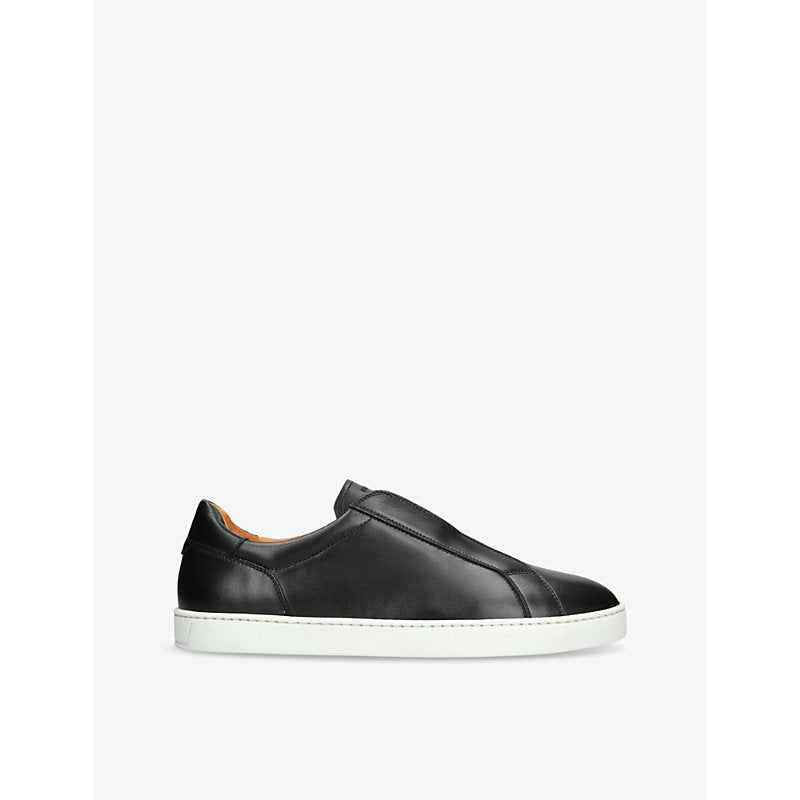 Magnanni Laceless panelled leather low-top trainers | Magnanni