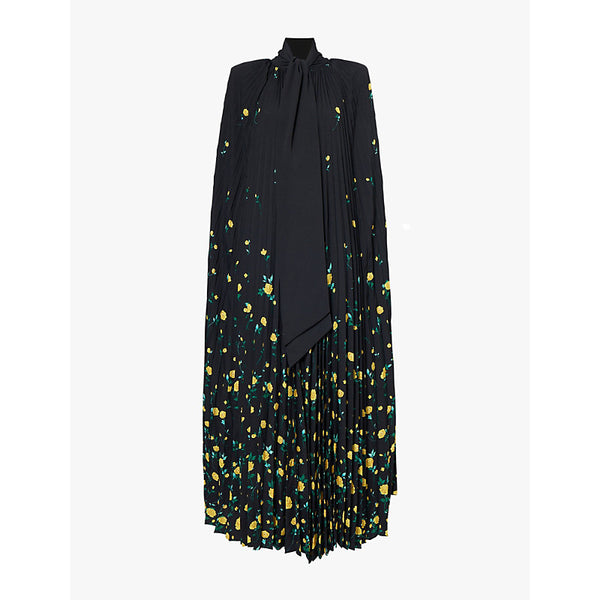 Max & Co MAX&Co. x Richard Quinn Sharon floral-pattern woven maxi cape dress