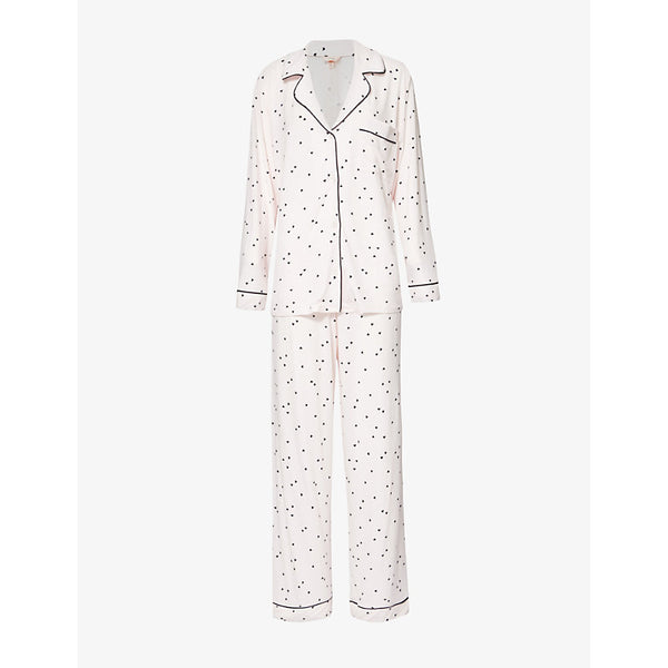 Eberjey Gisele Heart-Print Stretch-Jersey Pyjamas