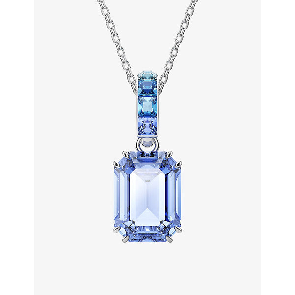 Swarovski Millenia rhodium-plated sterling-silver and cubic zirconia pendant necklace