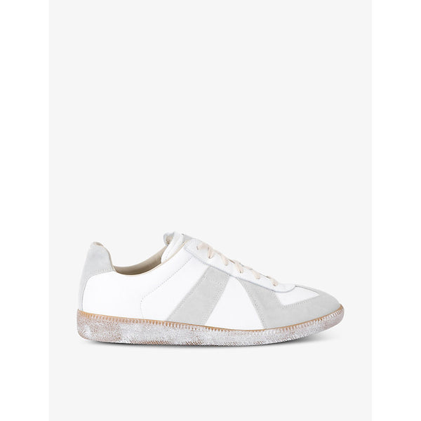 Maison Margiela Replica distressed leather low-top trainers | Maison Margiela