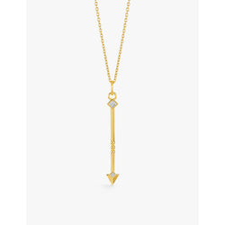 Rachel Jackson North Star Arrow 22ct gold-plated sterling-silver white topaz necklace