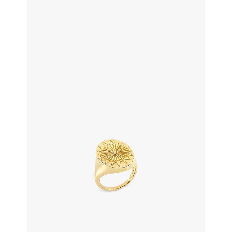 Rachel Jackson Statement North Star 22ct gold-plated sterling-silver ring